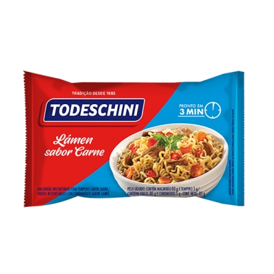 MACARRAO INST. TODESCHINI CARNE 85G