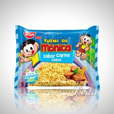 MACARRAO INSTANTANEO NISSIN MIOJO TURMA MONICA CARNE 80G