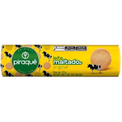 BISCOITO PIRAQUE LEITE MALTADO TRADIC. 132G