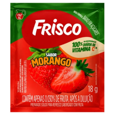 REFRESCO EM PO FRISCO MORANGO 18G