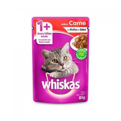 RACAO UMIDA WHISKAS FILHOTE CARNE 85G