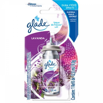 ODORIZADOR DE AR AEROSOL GLADE FRESCOR LAVANDA REFIL 12ML