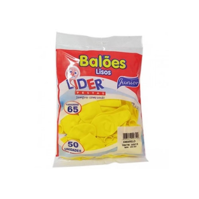 BALAO LISO C/50 AMARELO LIDER