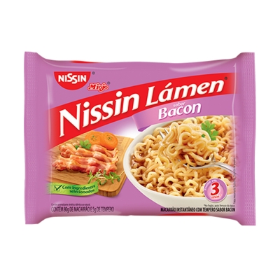 MACARRAO INSTANTANEO NISSIN MIOJO BACON 80G