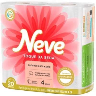 PAPEL HIG.NEVE TOQ. DE SEDA FL DUPLA 4X20M