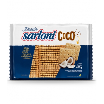 BISCOITO SARLONI COCO 400G