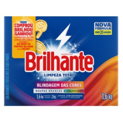DET. EM PO BRILHANTE LIMP. TOTAL CX 1,6 KG