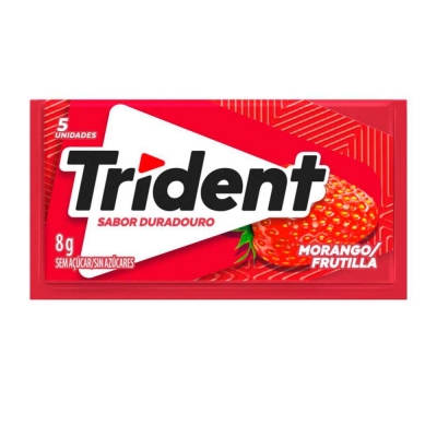 CHICLETE TRIDENT MORANGO 8G