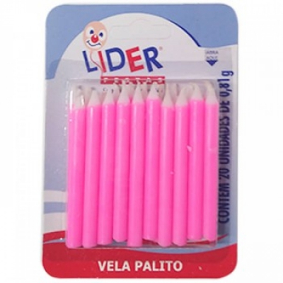 VELA LIDER PALITO ROSA C/20UN