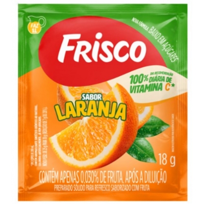 REFRESCO EM PO FRISCO LARANJA 18G
