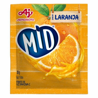 REFRESCO EM PO MID LARANJA 25G