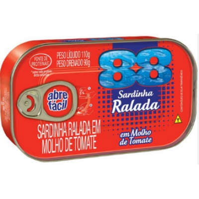 SARDINHA RALADA 88 MOLHO DE TOMATE 110G