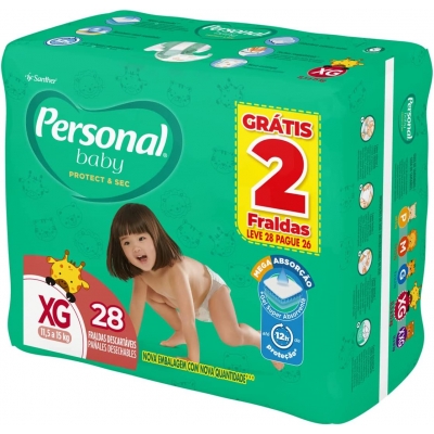 FRALDA PERSONAL BABY MEGA XG C/28