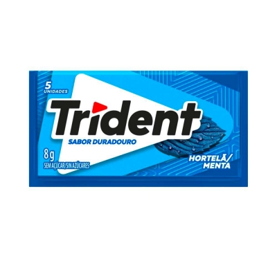 CHICLETE TRIDENT HORTELA 8G