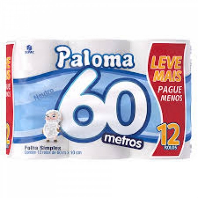 PAPEL HIG.PALOMA NEUTRO C/12 60M