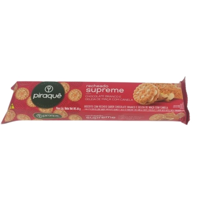 BISC. RECH PIRAQ. SUPR CHOC/BRC GELEIA MACA E CANELA 80G