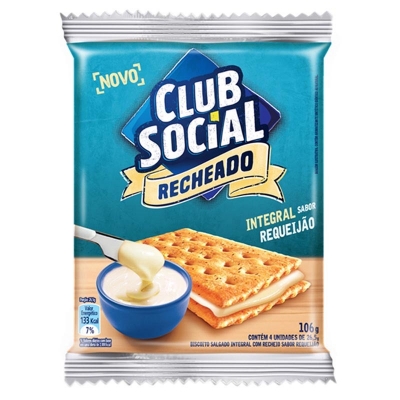 BISCOITO CLUB SOCIAL INTEGRAL REQUEIJAO 106G