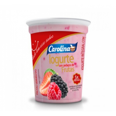 IOGURTE CAROLINA PEDACOS FRUTAS VERMELHAS 500G