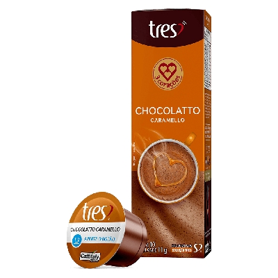 CAPSULA TRES CORACOES CHOCOLATTO CARAMELO 110G