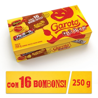 CAIXA DE BOMBOM GAROTO SORTIDO 250G