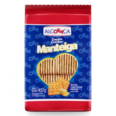 BISCOITO CREAM CRACKER MANTEIGA ALCOBACA 400G