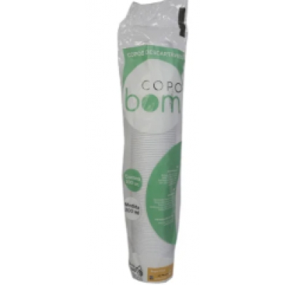 COPO DESCARTAVEIS COPOBOM BRANCO 200ML