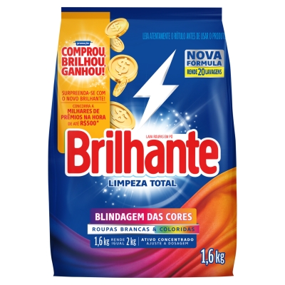 LAVA ROUPAS BRILHANTE L.TOTAL 1,6KG NOVO