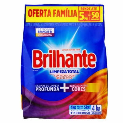 SABAO EM PO BRILHANTE LIMP. TOTAL SACHE 4Kg