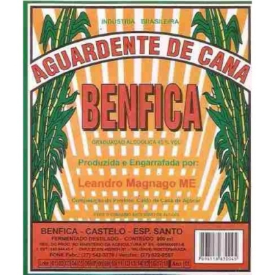 AGUARDENTE DE CANA BENFICA 900ML