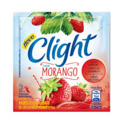 REFRESCO EM PO CLIGHT MORANGO 8G