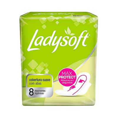 ABSORVENTE LADYSOFT COB/SUAVE C/ABAS C/8UN