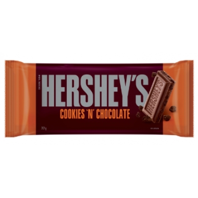 BARRA CHOC. HERSHEYS COOKIES CHOC. 77G