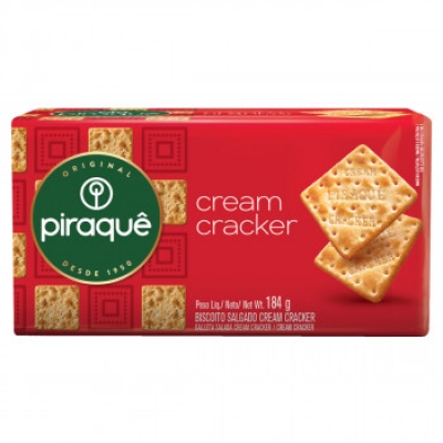 BISCOITO PIRAQUE CREAM CRACKER 184G