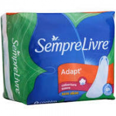 ABSORVENTE SEMPRE LIVRE SEM ABAS COB.SUAVE ADAPT C/8UNIDADES