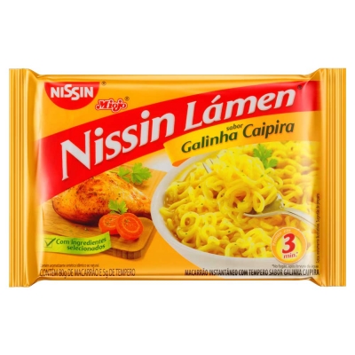 MACARRAO INSTANTANEO NISSIN MIOJO GALINHA CAIPIRA 80G