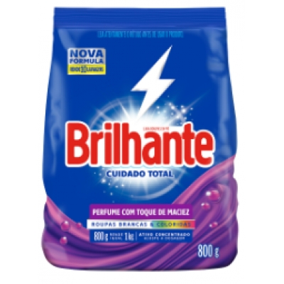 LAVA ROUPAS EM PO BRILHANTE CUIDADO TOTAL SCH 800G