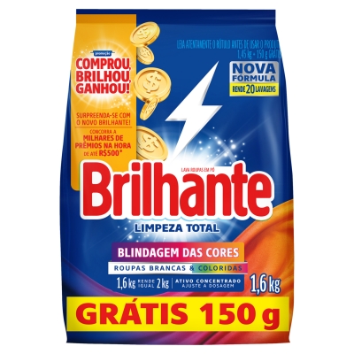 SABAO EM PO BRILHANTE LIMPEZA TOTAL SCH 1,6Kg NV
