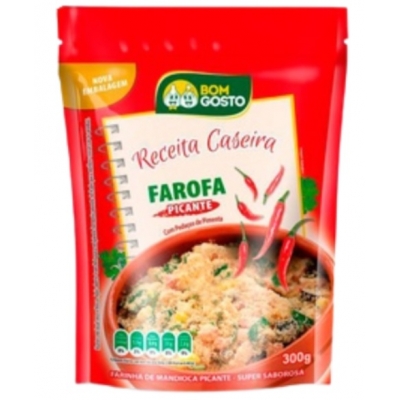 FAROFA CASEIRA PICANTE BOM GOSTO 300G