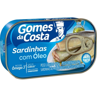 SARDINHA GOMES DA COSTA OLEO 125G