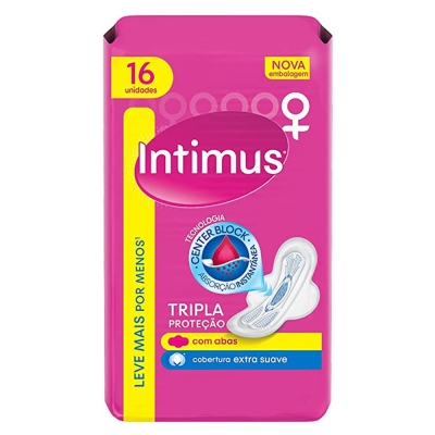 ABSORVENTE INTIMUS GEL C/ABAS COB/SUAVE L16P14