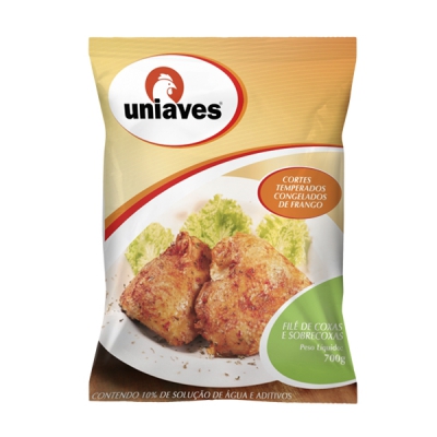 FILE DE COXA E SOBRECOXA DE FRANGO UNIAVES TEMPERADO 700G