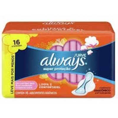ABSORVENTE ALWAYS COB/SUAVE C/ABAS C/16UNID.