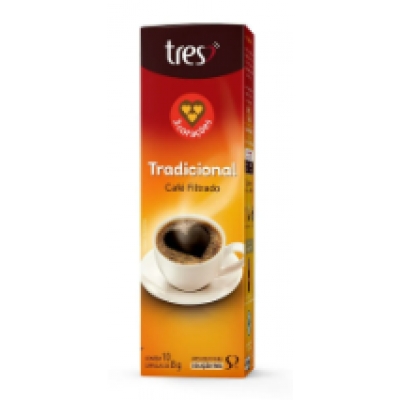 CAPSULA CAFE TRES CORACOES TRADICIONAL 75G