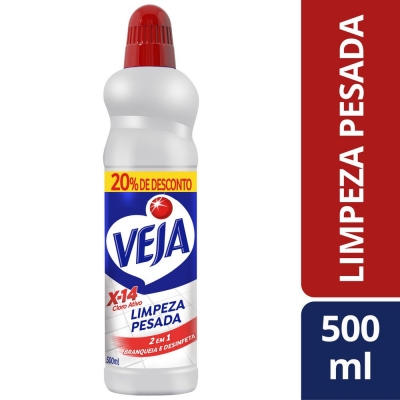 LIMPADOR LIMPEZA PESADA VEJA CLORO 2 EM 1 500ML