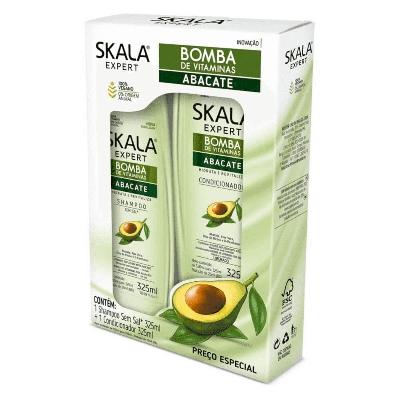 KIT SHAMP.+ COND. SKALA ABACATE 325ML