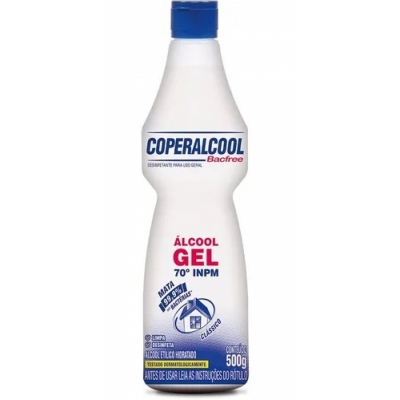 ALCOOL EM GEL COPERALCOOL BACFREE 70% 500G