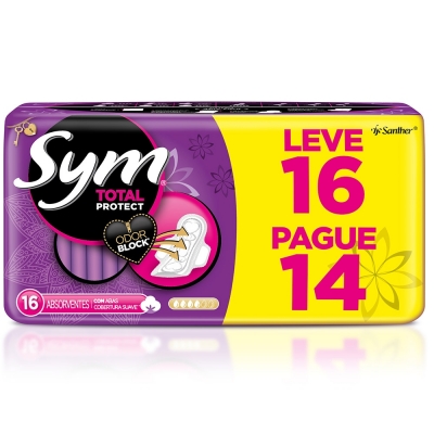 ABSORVENTE SYM C/ABAS COB/SUAVE PG14LV16