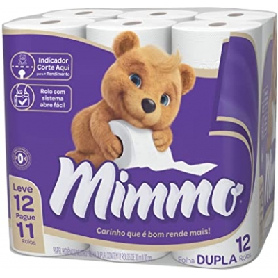 PAPEL HIGIENICO MIMMO FLD C/30M C/12UN