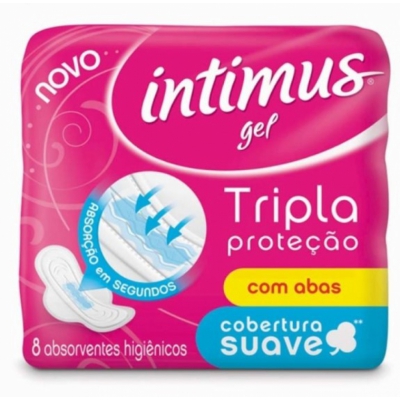 ABSORVENTE INTIMOS GEL S/ABAS COB/SUAVE C/8UNID.