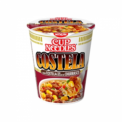 MACARRAO INSTANTANEO NISSIN CUP NOODLES COSTELA COM CHURRASCO 68G